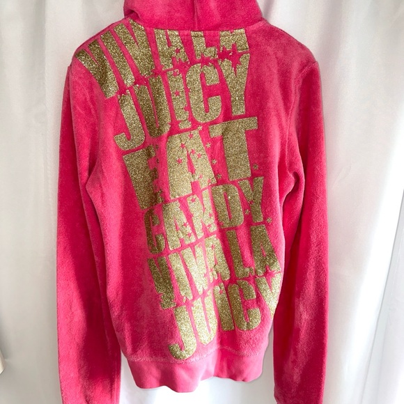 Vintage JUICY COUTURE Terry Cloth Hoodie / Limited / 1990s 90s Y2K / Pink - Picture 3 of 4
